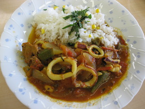 地中海風さばカレー