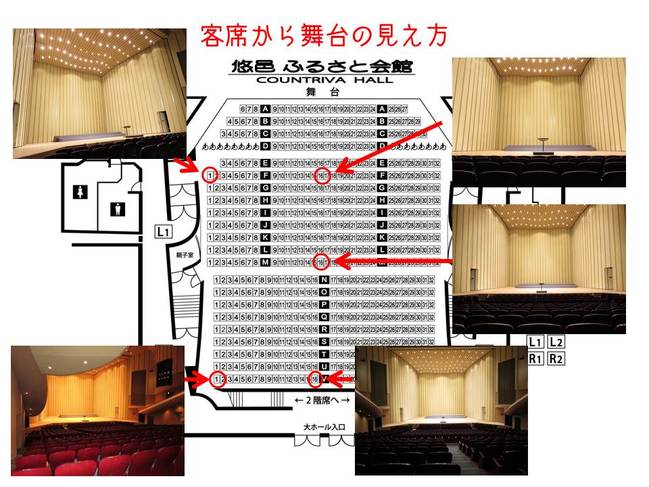 １階席での舞台の見え方