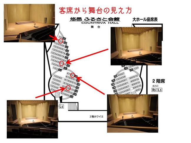 ２階席での舞台の見え方