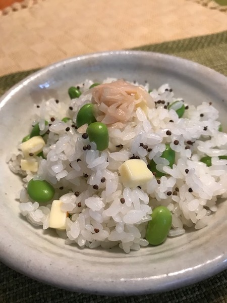 枝豆チーズご飯