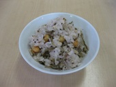 大豆とじゃこのご飯